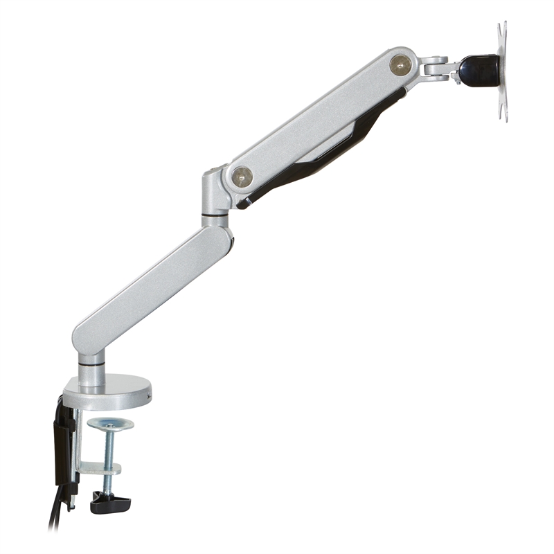 Scranton & Co Single Monitor Arm with USB 3.0 Port in Silver Aluminum