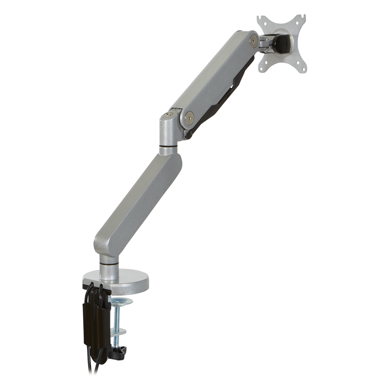 Scranton & Co Single Monitor Arm with USB 3.0 Port in Silver Aluminum
