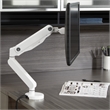Scranton & Co Single Monitor Arm with USB 3.0 Port in White Aluminum