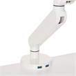 Scranton & Co Single Monitor Arm with USB 3.0 Port in White Aluminum