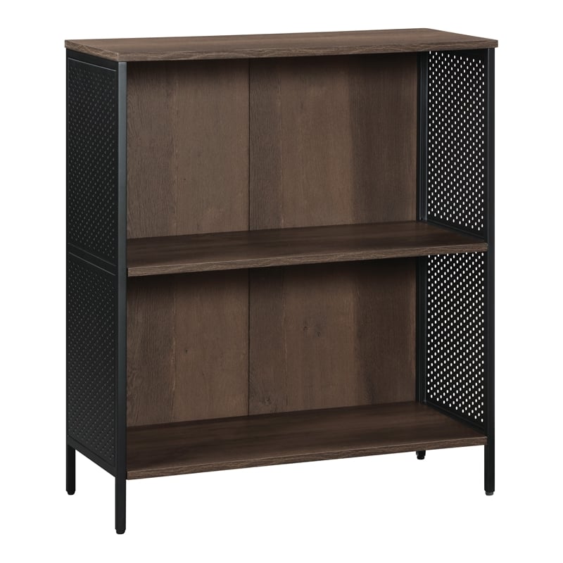 Scranton & Co 2-Shelf Industrial Bookcase in Ozark Ash Wood Finish