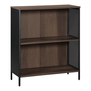 Scranton & Co 2-Shelf Industrial Bookcase in Ozark Ash Wood Finish