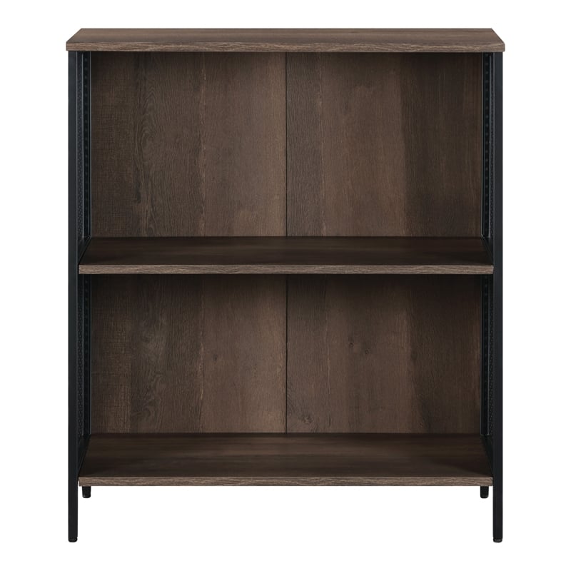 Scranton & Co 2-Shelf Industrial Bookcase in Ozark Ash Wood Finish
