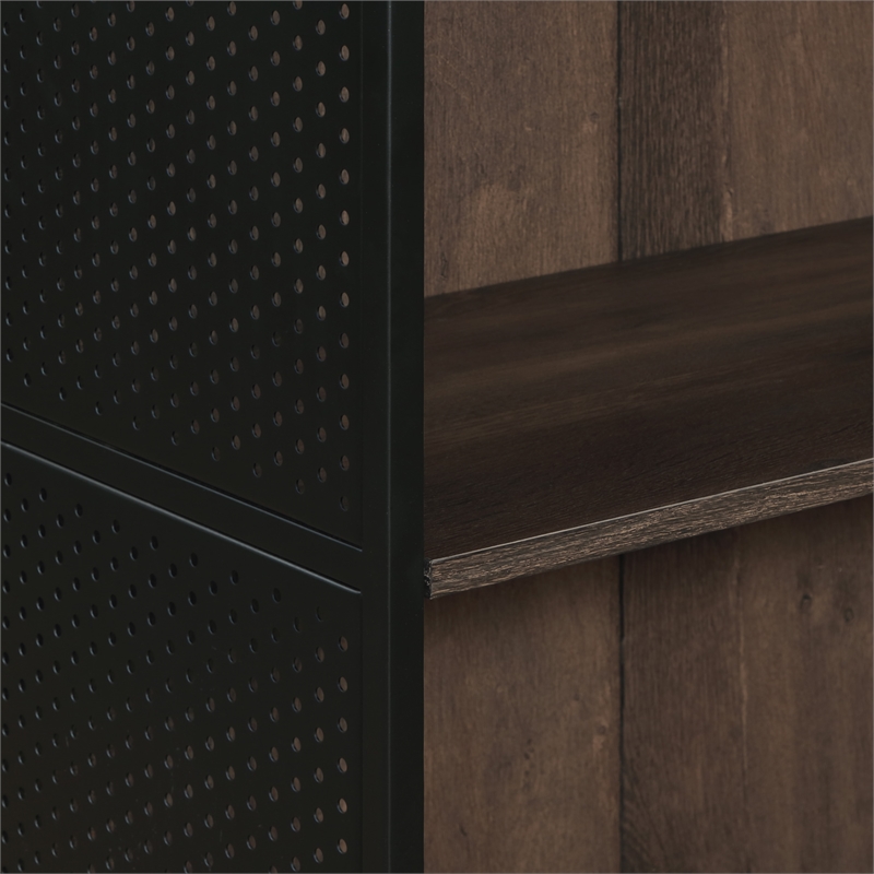Scranton & Co 2-Shelf Industrial Bookcase in Ozark Ash Wood Finish
