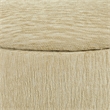 Scranton & Co Round Storage Ottoman in Camel Fabric with Medium Oak Legs