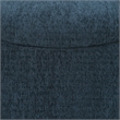 Scranton & Co Round Storage Ottoman in Indigo Fabric with Medium Oak Legs