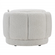 Scranton & Co Fog Light Gray Fabric Storage Ottoman Fully Assembled