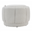 Scranton & Co Fog Light Gray Fabric Storage Ottoman Fully Assembled