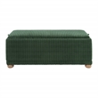 Scranton & Co Green Cord Fabric Flip Top Tray Storage Bench Natural Wood