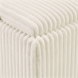 Scranton & Co White Cord Fabric Flip Top Tray Storage Bench Natural Wood