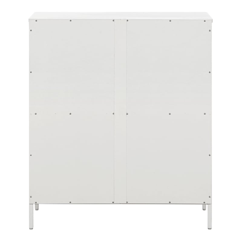 Scranton & Co 2-Shelf Industrial Bookcase in White Engineered Wood