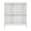 Scranton & Co 4-Cube Storage Bookcase in White Engineered Wood Finish