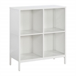 Scranton & Co 4-Cube Storage Bookcase in White Engineered Wood Finish