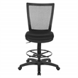 Scranton & Co ProGrid Mesh Back Drafting Chair in Black Coal Fabric Seat
