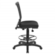 Scranton & Co ProGrid Mesh Back Drafting Chair in Black Coal Fabric Seat
