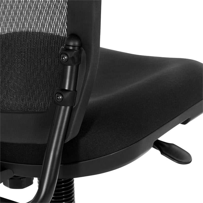 Scranton & Co ProGrid Mesh Back Drafting Chair in Black Coal Fabric Seat