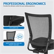 Scranton & Co ProGrid Mesh Back Drafting Chair in Black Coal Fabric Seat