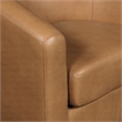 Scranton & Co Camel Faux Leather Tub Chair with Dark Espresso Wood Legs