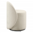 Scranton & Co Fabric Swivel Vanity Chair in Textured Cream Boucle Fabric