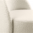 Scranton & Co Fabric Swivel Vanity Chair in Textured Cream Boucle Fabric