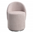 Scranton & Co Swivel Vanity Chair in Dusty Rose Boucle Fabric Fully Assembled