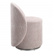 Scranton & Co Swivel Vanity Chair in Dusty Rose Boucle Fabric Fully Assembled