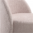 Scranton & Co Swivel Vanity Chair in Dusty Rose Boucle Fabric Fully Assembled