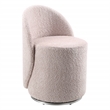 Scranton & Co Swivel Vanity Chair in Dusty Rose Boucle Fabric Fully Assembled