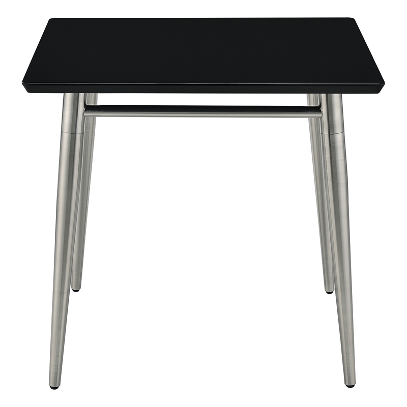 Scranton & Co Modern Square End Table with Engineered Wood Top in Black