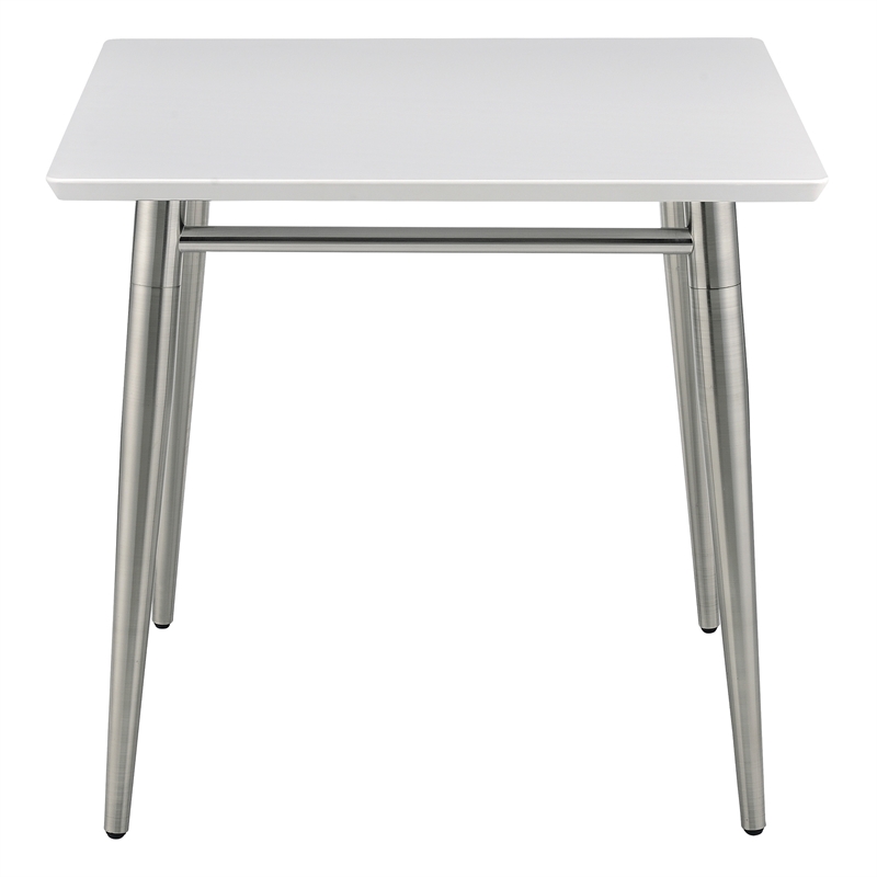 Scranton & Co Modern Square End Table with Engineered Wood Top in White