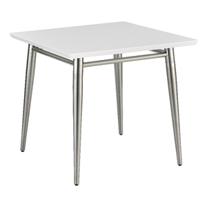 Scranton & Co Modern Square End Table with Engineered Wood Top in White