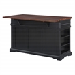 Scranton & Co Farmhouse Kitchen Island in Engineered Wood with Black Finish