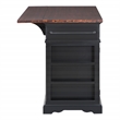 Scranton & Co Farmhouse Kitchen Island in Engineered Wood with Black Finish