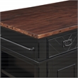 Scranton & Co Farmhouse Kitchen Island in Engineered Wood with Black Finish