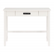 Scranton & Co Mission Style Writing Desk in White with Pull-Out Storage Drawer