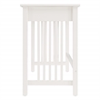 Scranton & Co Mission Style Writing Desk in White with Pull-Out Storage Drawer