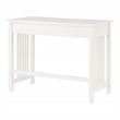 Scranton & Co Mission Style Writing Desk in White with Pull-Out Storage Drawer