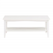 Scranton & Co Mission Style Coffee Table in White Engineered Wood with Shelf