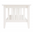 Scranton & Co Mission Style Coffee Table in White Engineered Wood with Shelf