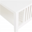 Scranton & Co Mission Style Coffee Table in White Engineered Wood with Shelf