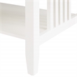 Scranton & Co Mission Style Coffee Table in White Engineered Wood with Shelf