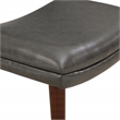 Scranton & Co Mid-Century Chair and Ottoman Set in Pewter Gray Faux Leather