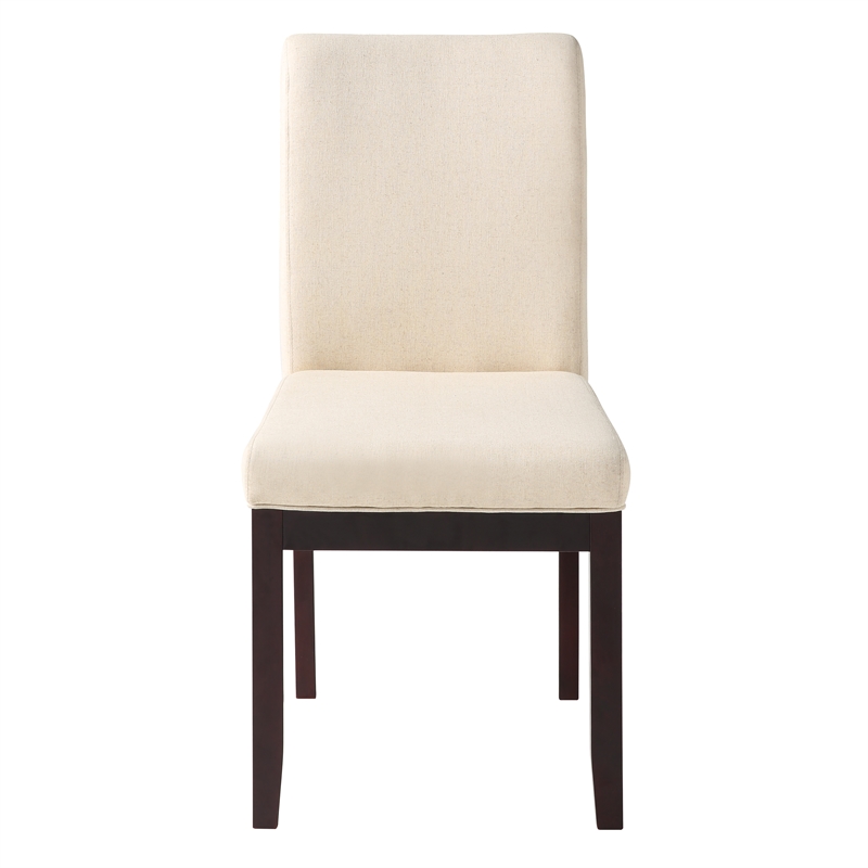 Scranton & Co Parsons Dining Chair in Linen White Easy-Care Fabric
