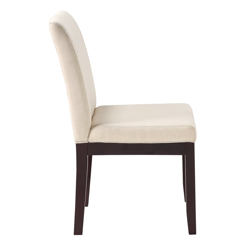 Scranton & Co Parsons Dining Chair in Linen White Easy-Care Fabric