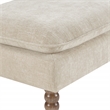 Scranton & Co Pillow Top Bench in Linen Cream Rustic Brown Legs