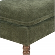 Scranton & Co Pillow Top Bench in Bottle Green Rustic Brown Legs