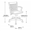 Scranton & Co Wood Bankers Chair Vinyl Padded Seat in Fruit Wood Brown
