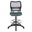 Scranton & Co Ergonomic AirGrid Drafting Chair with Padded Gray Mesh Seat