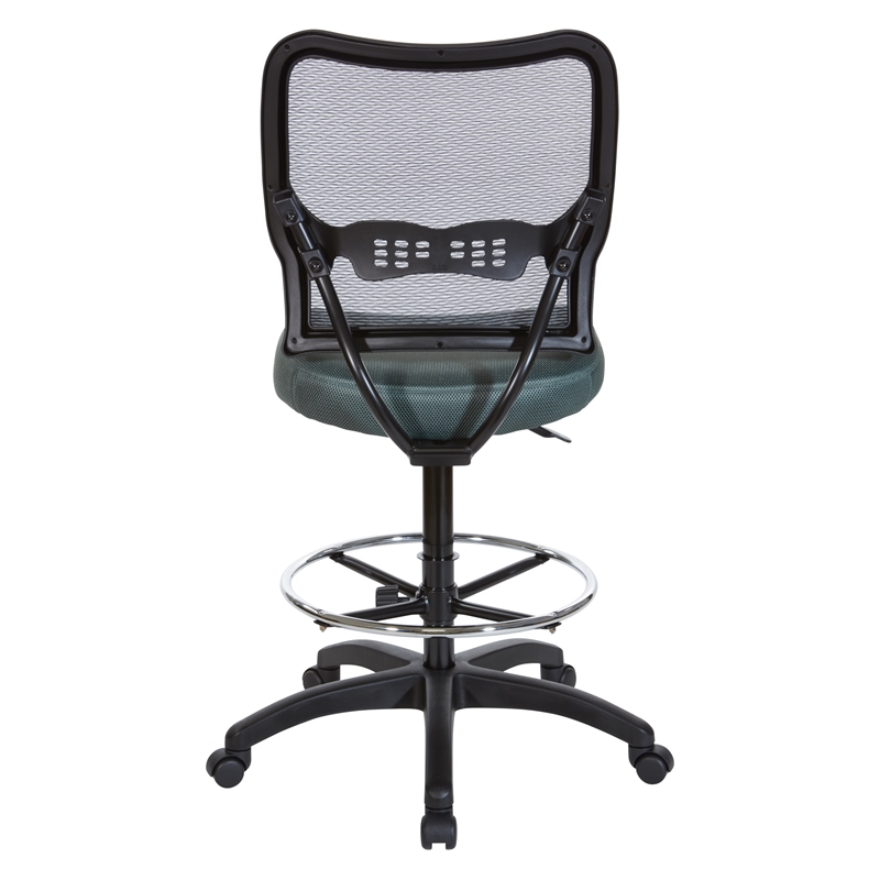 Scranton & Co Ergonomic AirGrid Drafting Chair with Padded Gray Mesh Seat