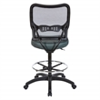 Scranton & Co Ergonomic AirGrid Drafting Chair with Padded Gray Mesh Seat